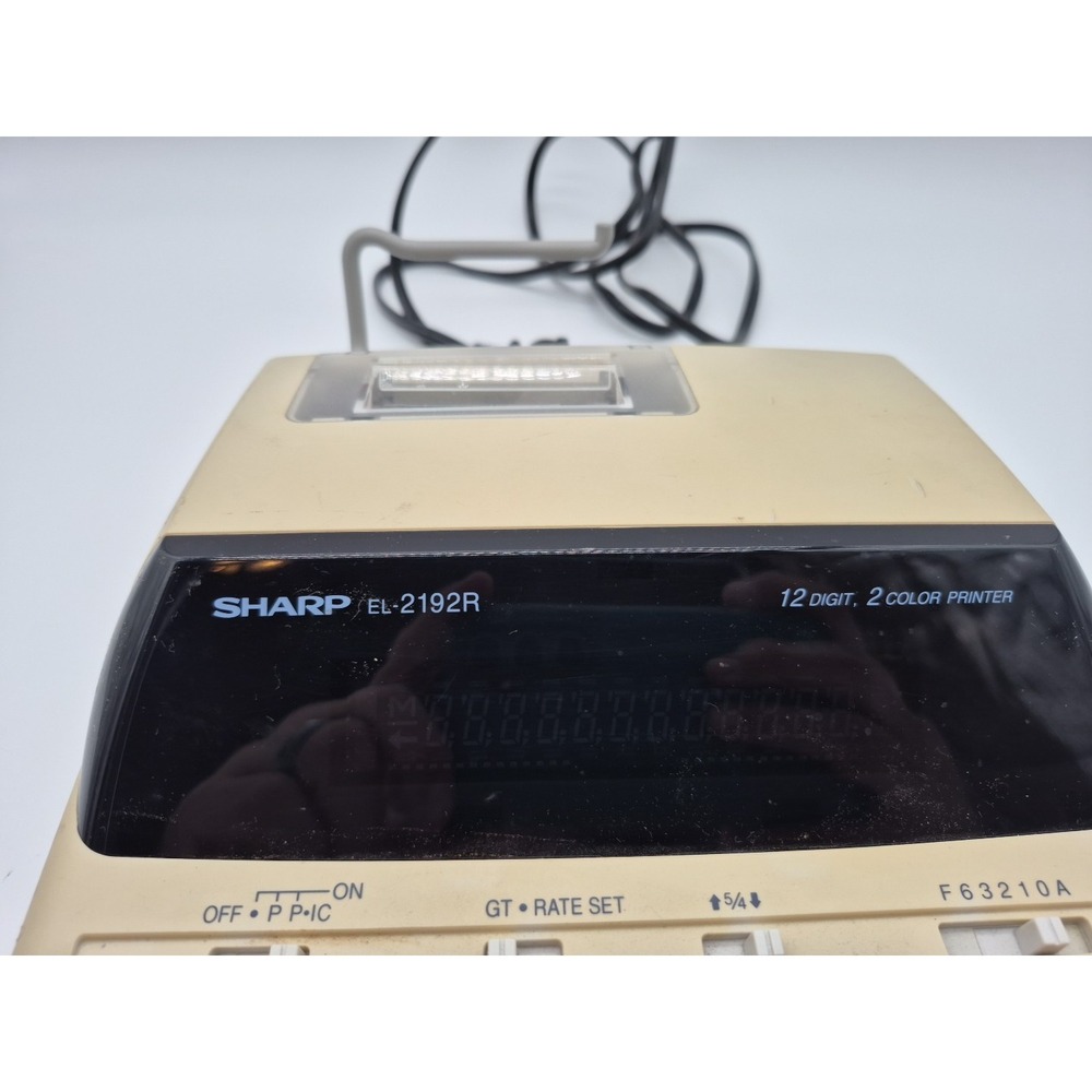 Sharp EL-2192RII Printing Calculator 12 Digit 2 Color Desktop Tested Works - Picture 5 of 8